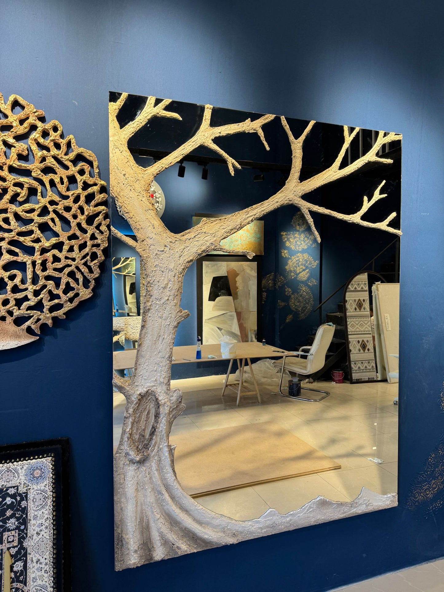 7581 Decor mirror in UAE Silver Tree